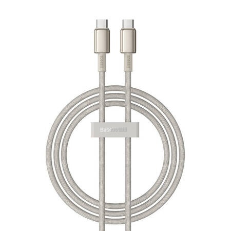 Cablu USB-C la USB-C Baseus Tungsten Gold, 100W, 2m (auriu)