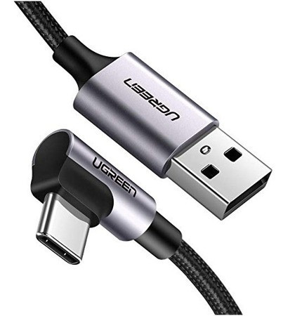Cablu USB-C unghi 90 UGREEN US284, 3A, 3m (negru) - Img 2