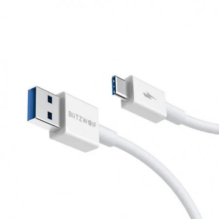Cablu USB tip C BlitzWolf BW-TC18, Huawei SuperCharge, QC3.0, 5A, 40W, 0.9m - Img 2