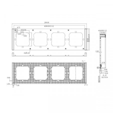 Cadru de montare cvadruplu Sonoff pentru instalarea intrerupatoarelor de perete M5-80 - Img 4