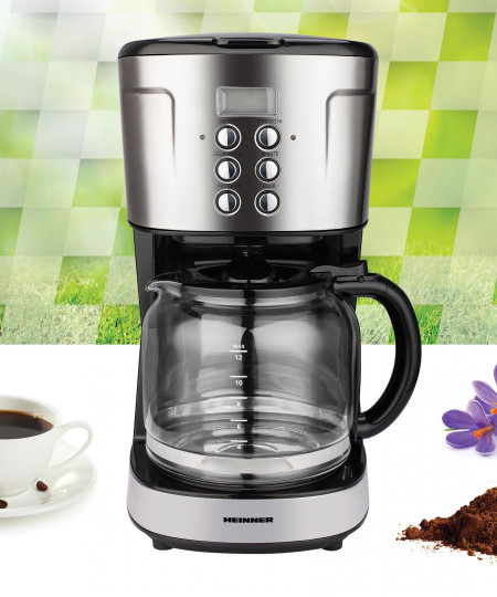 Cafetiera digitala HCM-D915BKS Heinner, 900 W, 1.5 L, timer, Negru/Inox - Img 4
