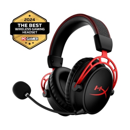 Casti gaming HyperX Cloud Alpha, Wireless, DTS virtual surround, Noice cancelling mic, Negru/Rosu - Img 6