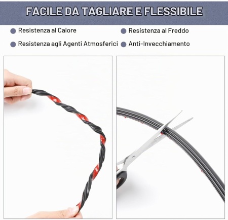 Cheder Autoadeziv din Cauciuc Romon 10 m x 10 mm x 10 mm, Bandă de Etanșare și Izolare Termică și Fonică pentru Uși și Ferestre, Rosturi 4–9 mm, Negru - Img 4