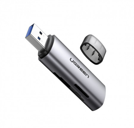 Cititor carduri SD/TF Ugreen CM216 USB 3.0 (grey)
