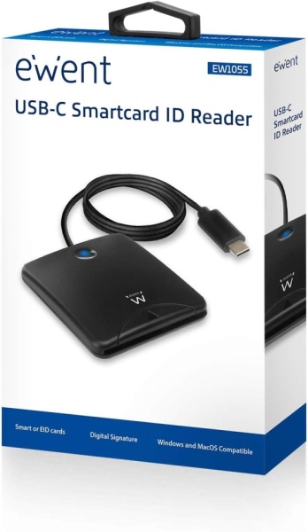 Cititor de Carduri de Identitate Electronice (CIE) și Smart Card Ewent EW1055, Conexiune USB-C, Format ID-1 cu Cip, Compatibil Windows și macOS, Certificat PC/SC și WHQL, Ideal pentru Semnătură Digitală - Img 3