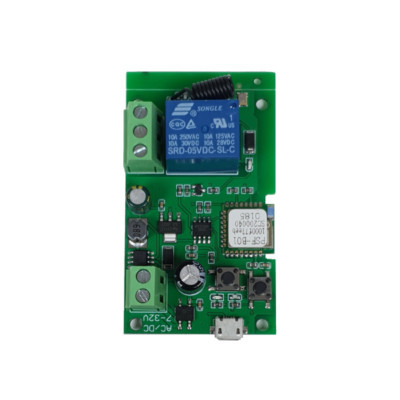 Comutator cu releu inteligent SmartWise 5V-32V cu 1 banda, cu contact uscat si comutator momentan, compatibil eWeLink / Sonoff, Wi-Fi + RF - Img 3