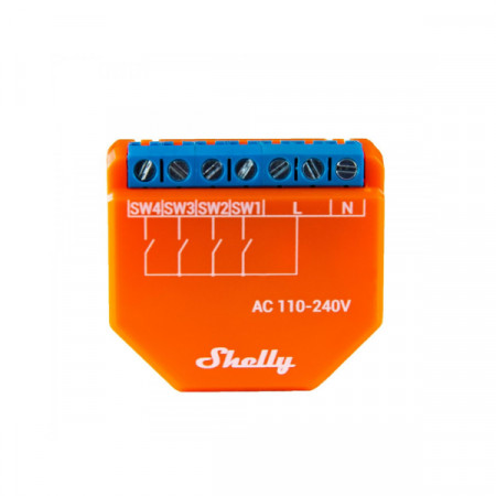Comutator wireless Shelly Plus i4 de intrare/controller de scena - Img 2
