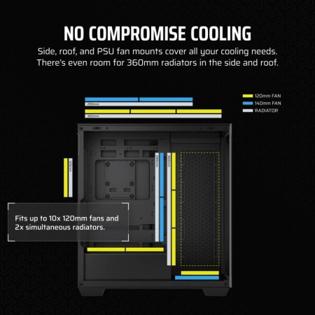 CR Case 3500X Mid-Tower Black - Img 11