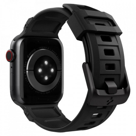 Curea SPIGEN RUGGED BAND pentru APPLE WATCH 2 / 3 / 4 / 5 / 6 / SE (38 / 40MM) MATTE BLACK - Img 6