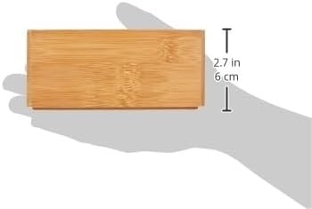 Cutie Organizatoare din Lemn de Bambus Zeller 13330, Dimensiuni 15 x 15 x 7 cm, Finisaj Natural, pentru Sertare, Birou, Baie și Bucătărie, Bej - Img 2