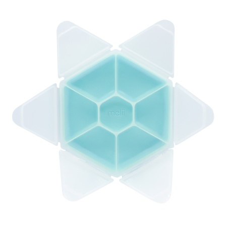 CUTIE SNACK HEXAGON SNACKLE 6 COMPARTMENTE, MELII, BLUE - Img 3