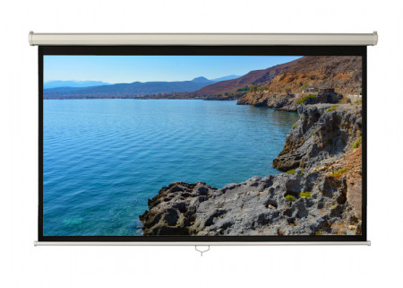 Ecran proiectie manual, perete/tavan, 200 x 113 cm, Blackmount, Format 16:9