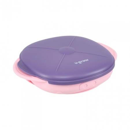 Farfurie silicon cu capac , mov, U-Grow - Img 6