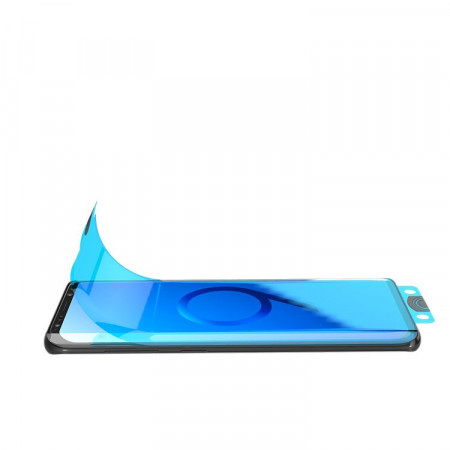 Folie protectie 3D Edge Nano Flexi Glass complet hibrid cu cadru pentru Samsung Galaxy S20 Ultra negru (senzor de amprentă pe ecran) - Img 5