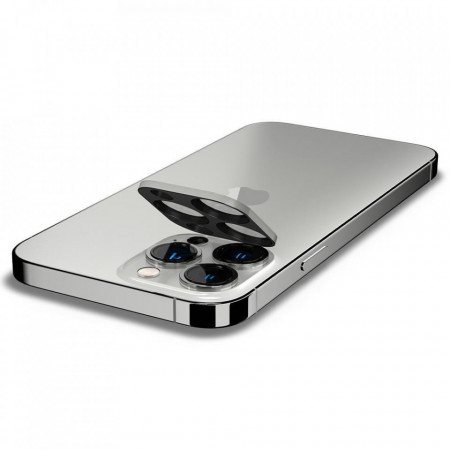Folie protectie camera SPIGEN OPTIK.TR CAMERA PROTECTOR 2-PACK IPHONE 13 Pro / 13 Pro Max Silver - Img 5