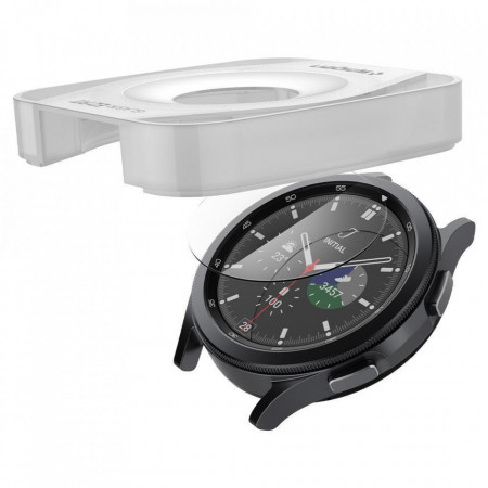 Folie Protectie cu sistem de montare SPIGEN GLASS.TR "EZ FIT" 2-PACK GALAXY WATCH 4 CLASSIC 42 MM - Img 7