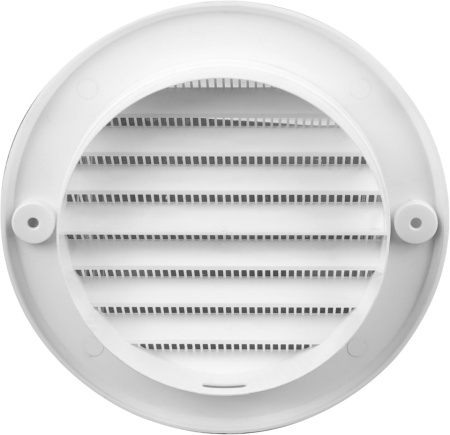 Grilă de Ventilație Rotundă din Plastic cu Protecție Împotriva Insectelor, Diametru 125 mm, Alb - Img 4