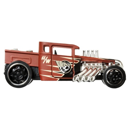 HOT WHEELS MASINUTA METALICA CU SISTEM PULL BACK BONE SHAKER MUSCLE MANIA SCARA 1 LA 43 - Img 3