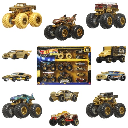 HOT WHEELS MONSTER TRUCK 50 BIGFOOT SET 11 VEHICULE TROPHY CHAMPIONS - Img 2