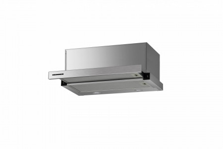 Hota incorporabila telescopica Heinner HTCH-F660IX, Putere de absorbtie 611.79 m3/h, 1 motor, Iluminare LED, 59.5 cm, Inox