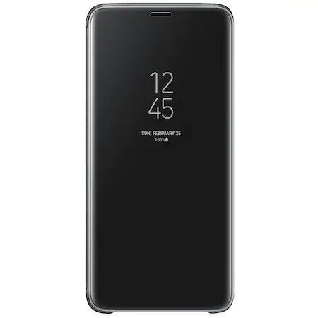 Husa de protectie Clear View Standing pentru Galaxy S9 Plus, Black