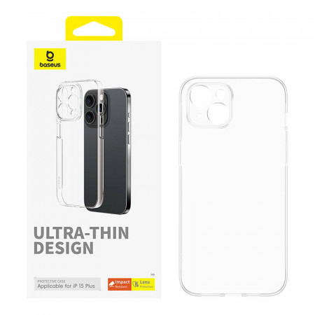 Husa pentru telefon pentru iPhone 15 Plus Seria Baseus OS-Lucent (clară) - Img 3