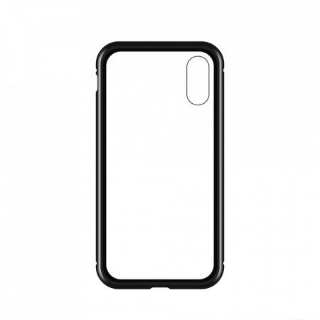 Husa protectoare Wozinsky magnetic 360 iPhone XS Max - transparent/negru - Img 7