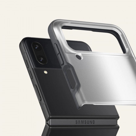 Husa Spigen Cyrill Color Brick pentru Samsung Galaxy Z Flip 4 - gri mat - Img 2