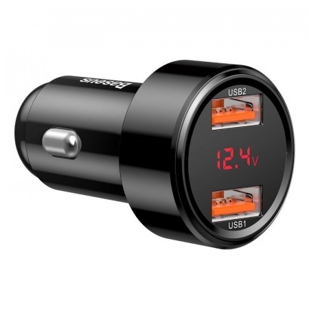 Incarcator auto 2x USB QC 3.0 45W Baseus Magic , negru - Img 5