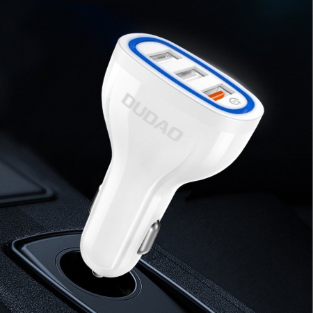 Incarcator auto DUDAO QuickCharge 3.0 3x USB 2.4A 18W - negru - Img 5