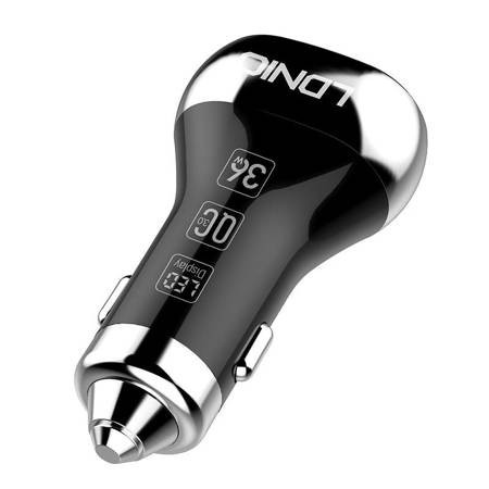Incarcator auto LDNIO C2, 2x USB, QC 3.0, LED, 36W (negru) - Img 3