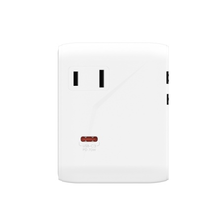 Incarcator Mophie Essential 70w GaN 5 Port + AC Travel Adapter White - Img 6