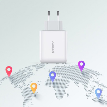 Incarcator priza Ugreen USB Type C / USB 36 W Quick Charge 4.0 Power Delivery white (60468 CD170) - Img 7
