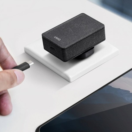 Incarcator UNIQ Versa Slim 18W + cablu USB-C la USB-C - negru - Img 3