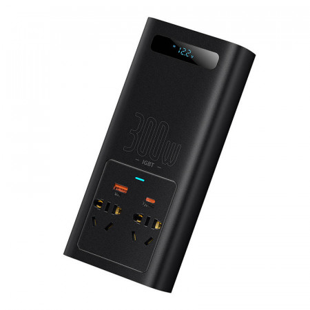Invertor de putere Baseus 300W (220V CN/EU) (negru) - Img 3