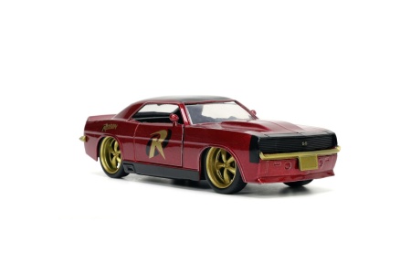 JADA BATMAN SET FIGURINA ROBIN SI MASINUTA METALICA CHEVROLET CAMARO 1967 SCARA 1:32 - Img 2