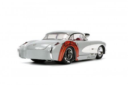 JADA MASINUTA METALICA BUGS BUNNY 1957 CHEVROLET CORVETTE 1:24 - Img 2