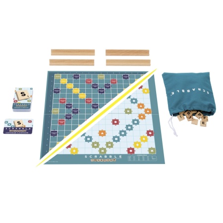 JOC SCRABBLE 2 IN 1 DIN LEMN IN LIMBA ROMANA - Img 3