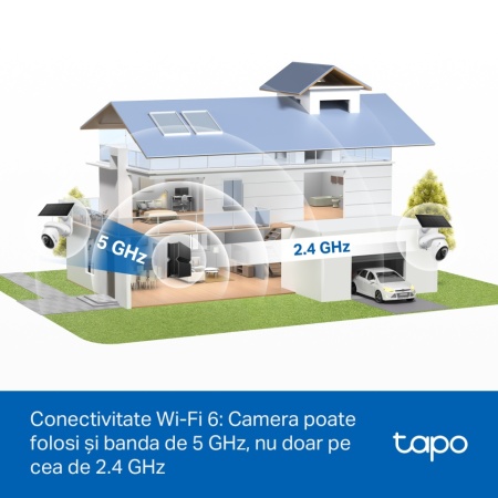 Kit camera de supraveghere Wireles cu panou solar TP-Link Tapo C660 KIT cu Pan/Tilt 360 grade, 8MP, 4K, 3840x2160, Starlight Color Night Vision, Detectie AI, baterie 10000mAh, Two-Way Audio, IP65 - Img 5