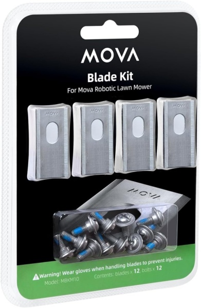 Kit de 12 lame Mova MBKM10, compatibile cu robot de tuns gazon Mova 600 / 1000 - Img 2