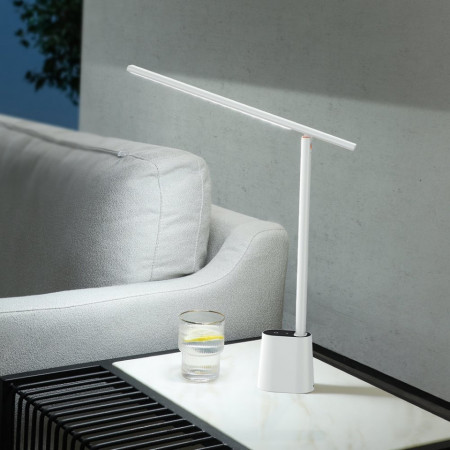 Lampa LED de birou pentru lectura,pliabila,reincarcabila Baseus Smart Eye (Smart Light) alba (DGZG-0G) - Img 2