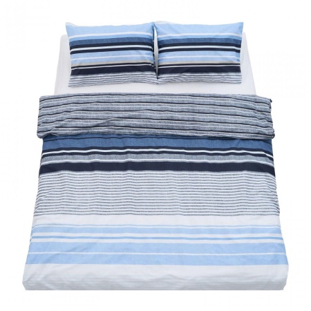 Lenjerie dubla,100% bumbac,4 piese, Azul - Img 6