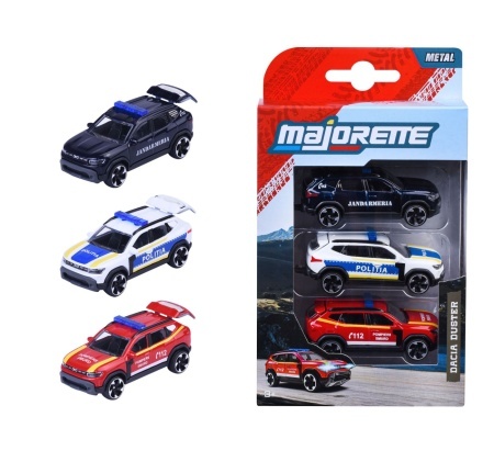 MAJORETTE SET 3 MASINUTE METALICE DACIA DUSTER 7.5CM - Img 3