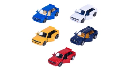 MAJORETTE SET 5 MASINUTE METALICE LANCIA DELTA SCARA 1 LA 64 - Img 2