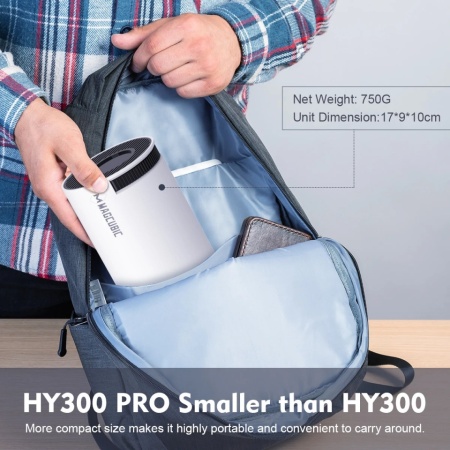 Mini proiector 4K HY300 Pro Android 11 Dual Wifi6 260ANSI Allwinner H713 BT5.0 1080P 1280*720P Home Cinema Proiector exterior - Img 2