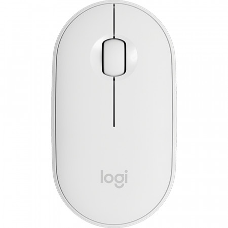 Mouse Wireless Bluetooth M350, 1.000 DPI, 3 Butoane, Receptor USB, Mod Repaus, Pebble Alb