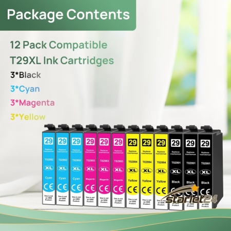 Multipack 12 Cartușe de Cerneală Compatibile Epson 29XL (T29), Negru și Color, Randament Ridicat - Img 5