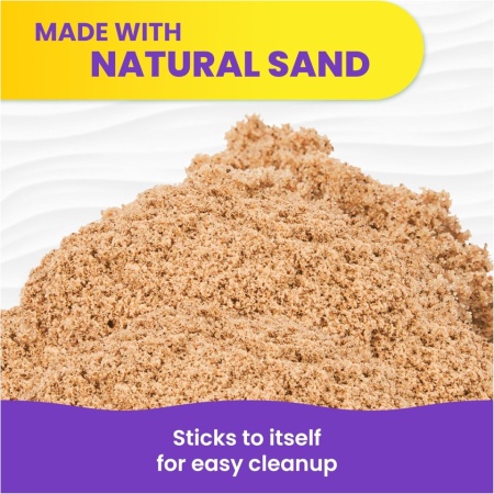 Nisip Kinetic Original Natural Brown (Maro), Set XXL 5 kg (11 lbs) pentru Modelare și Creativitate, Jucărie Senzorială Non-toxică pentru Copii 3 Ani+ - Img 7