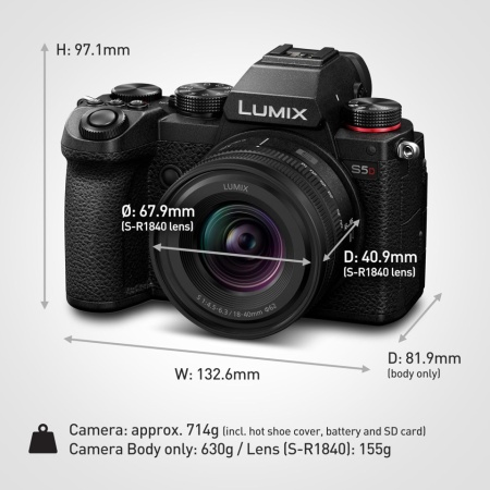 Panasonic Lumix S5D Aparat Foto Mirrorless 6K 24MP Kit cu Obiectiv 18-40mm - Img 11