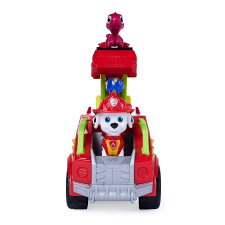 PATRULA CATELUSILOR FILMUL CU DINOZAURI SET DINO VEHICUL DE POMPIERI CU FIGURINA MARSHALL SI ACCESORII 15CM - Img 3